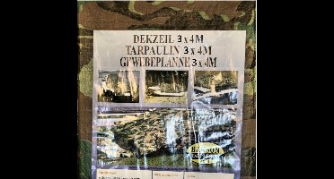 Benson Afdekzeil - leger camouflage - kunststof - 3x4 m - dekkleed