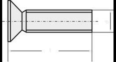 TOOLCRAFT 888082 Verzonken schroeven M3 6 mm Binnen-Torx DIN 965 Staal Verzinkt 100 stuk(s)