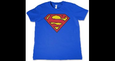 DC Comics Superman Kinder Tshirt -M- Shield Blauw