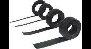Hebotec 11-KE30005FRT Klittenband Om te bundelen Haak- en lusdeel (l x b) 5000 mm x 30 mm Zwart 5 m