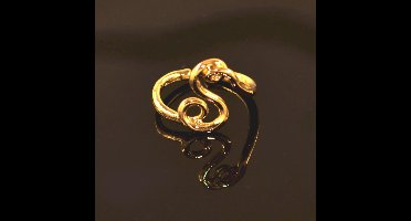 Gading® Dames Ring met letter "S"- vrouwen goudkleurig letter Ringen- Vriendschapsring - Relatie Ringen