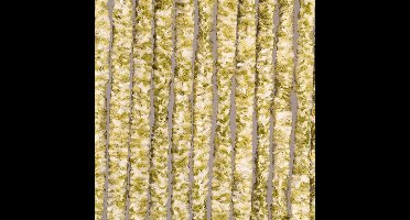 Luxe Kattenstaart Vliegengordijn - 90 x 220cm - Wit/Olijfgroen Mix