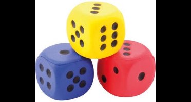 HOT Sports + Toys Stress Dobbelstenen - Set van 3 stuks - 4cm