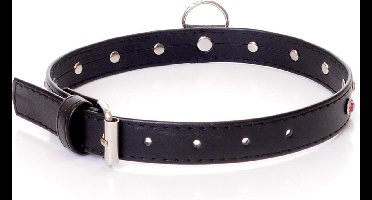 Power Escorts - Halsband - Collar- Fetish - Boss Series Collar - 2 cm - Roze - Kristallen