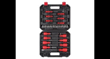 Parkside Schroevendraaierset - Gemaakt van hoogwaardig Cr-V, S2 en 40Cr-staal - Complete 32-delige set met softgrip-grepen