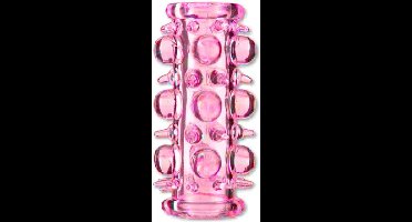Power Escorts - uitrekbare Penis Sleeve - Penisvergroter - Roze - Lengte 7 Cm