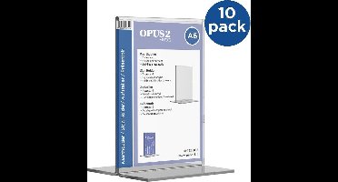 Kaarthouder T-standaard OPUS 2 A6 acryl - 10 stuks