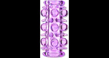 Power Escorts - uitrekbare Penis Sleeve - Penisvergroter - Paars - Lengte 7 Cm