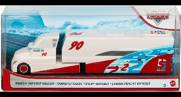 Disney Cars racing truck team Ponchy Wipeout vervoerder - vrachtwagen 25 cm