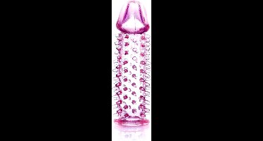 Power Escorts - Penis Extender - Flexibele Gel - Penis Sleeve Roze - 11,8 Cm