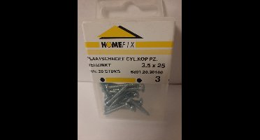 Homefix Plaatschroef-Cyl.Kop pz Verzinkt 35x25
