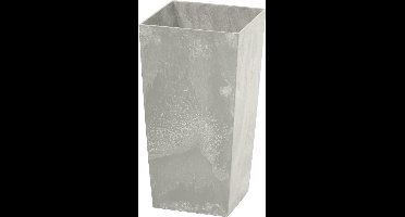 Bloempot met Urbi Square Effect-inzetstuk  - grijze kleur die beton imiteert