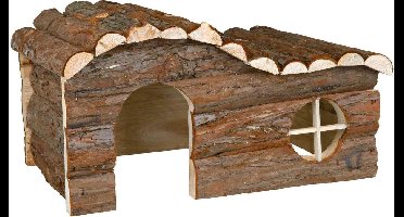Trixie huis hanna konijn schorshout gevlamd 43x28x22 cm
