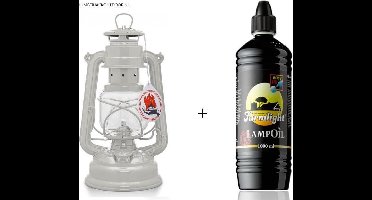 Feuerhand 276 Olielamp / Stormlamp / Stormlantaarn soft beige + 1 liter Lampenolie