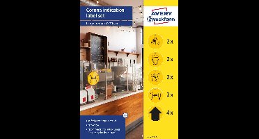 Avery Stickerset coronacomm. Ø200 - mm. Zweckform - 5 ontwerpen gl/