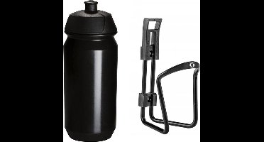 Bidonhouder met Bidon Tacx 500cc - Zwart - Aluminium Racefiets Mountainbike