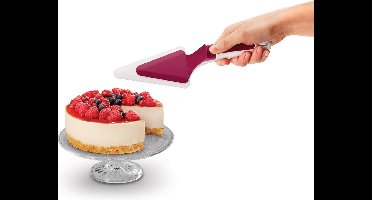 Metaltex Taartschep Uitschuifbaar 27 Cm Polypropyleen Paars/wit