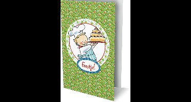 Pauline Oud - 6 Dubbele Uitnodigingen Met Envelop - Feestje