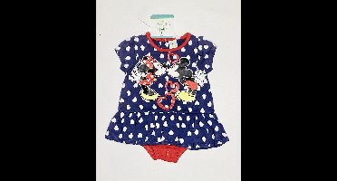 Disney Minnie Mouse - onesie - blauw/rood - maat 56/62 (3 maanden/60 cm)