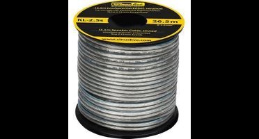 Sinuslive KL-2,5S Luidsprekerkabel 1 x 2.5 mm² Zilver 15.5 m