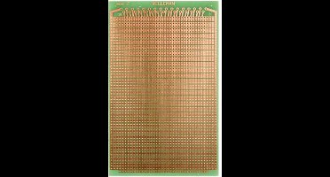 Velleman Eurocard, 100 x 160 mm, 2 contacten per eiland, enkelzijdig, eurodin DIN41612 en DIN41617, epoxy FR-4, groen