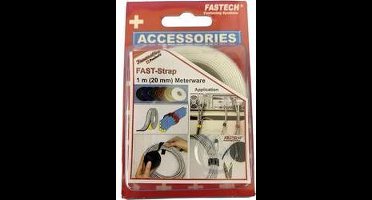 FASTECH® 910-010 Klittenband Om te bundelen Haak- en lusdeel (l x b) 1000 mm x 20 mm Wit 1 m