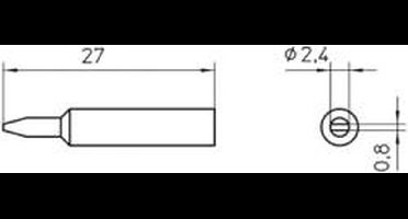 Weller Xnt B Soldeerpunt Beitelvorm Grootte Soldeerpunt 2.4 Mm Inhoud: 1 Stuks