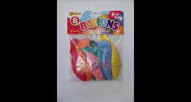Ballon cijfer 65 ø 30 cm 8 stuks - .