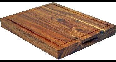 YAKINIKU Snijplank - HOUT - Acacia - 41x30x4 cm - Sapgeul en Handvaten - BBQ Accessoire
