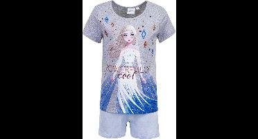Frozen - Pyjama / Shortama - Grijs - Maat 128 - 8 jaar