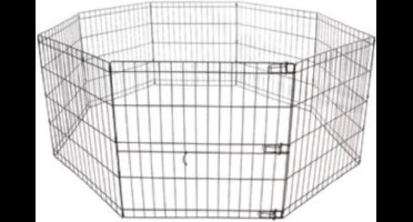M-pets Puppyren 61 X 76 Cm Opvouwbaar Staal Zwart