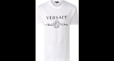 VERSACE  T-shirt met logoprint - Wit - Maat S