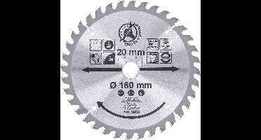 Topgear Cirkelzaagblad - 160 mm - 36 Tanden - Inclusief Verloopringen