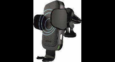 Swissten Telefoonhouder Auto Ventilatierooster S-Grip Wireless W2-AV5 - Draadloze Oplader 15W - Zwart