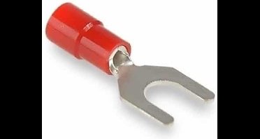 Cimco kabelschoen vork M4 0,5 - 1mm2 rood 100 stuks