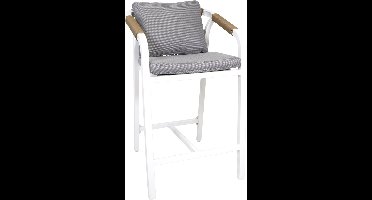 Outdoor Living - Barstoel Rimini wit set 4 stuks