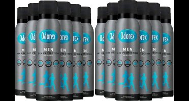 Odorex Deospray Men - Dry Protection 150 ml - Voordeelverpakking 12 stuks