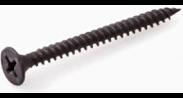 Gipsplaatschroef zwart 3.5 x 45 mm. lang. 200 stuks. Deltafix.