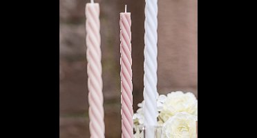 Spiraalkaarsen - Oudroze