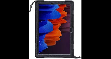 Xccess Tablethoes geschikt voor Samsung Galaxy Tab S7 Plus Hardcase Backcover | Xccess Survivor All-round + Schouderband | Schokbestendig Galaxy Tab S7 Plus Telefoonhoesje | Anti Shock Proof + Standaard - Zwart