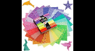 Origami Papier 408pcs - Origami boeken - Inclusief 10 Vouwvoorbeelden - Formaat Origami Papier 15x15 cm - Origami Boeken - 70grams papier