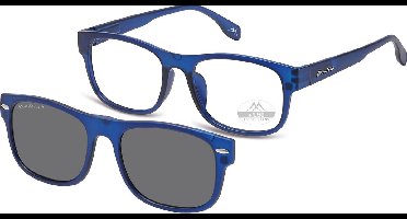 Montana Leesbril MRC1B +3:00 BLAUW inclusief Clip-on zonnebril