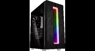 Kolink Nimbus RGB Midi-tower PC-behuizing Zwart 1 voorgeïnstalleerde ventilator, Geïntegreerde verlichting, Zijvenster,