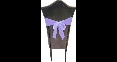 Tule stof op rol - 5x - paars - 30cm x 9meter - Organza/mesh decoratie stoffen