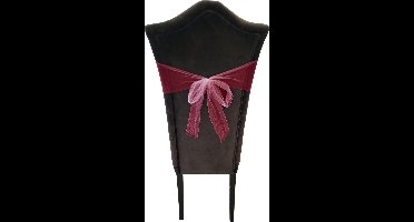 Tule stof op rol - 3x - bordeaux rood - 30cm x 9meter - Organza/mesh decoratie stoffen