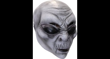 Partychimp Hoofdmasker Alien Latex Grijs One-size