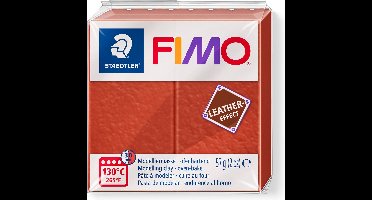 FIMO leather-effect ovenhardende boetseerklei standaard blokje 57 g - roest