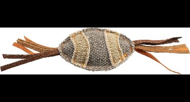 Duvoplus - Speelgoed Voor Dieren - Kat - Canvas Rugby 25x6x2,5cm Grijs - 1st