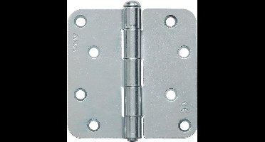 6x Axa Scharnier ronde hoeken topcoat gegalvaniseerd 89 x 89mm 1105-25-23/E