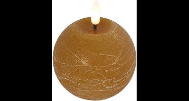 Led Kaars Countryfield Led Bol kaars Amber - Maat Smal - L8/B8 - Hoogte 9,5CM